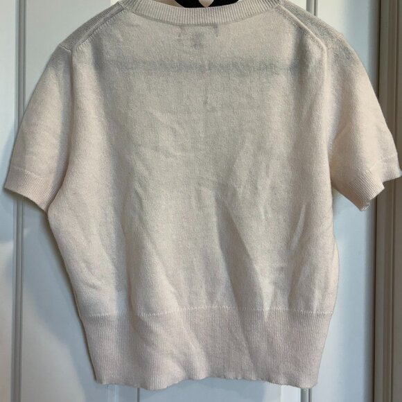 J.Crew Cashmere Short-Sleeve Sweater - Size Small - Cream Ivory - Picture 5 of 9